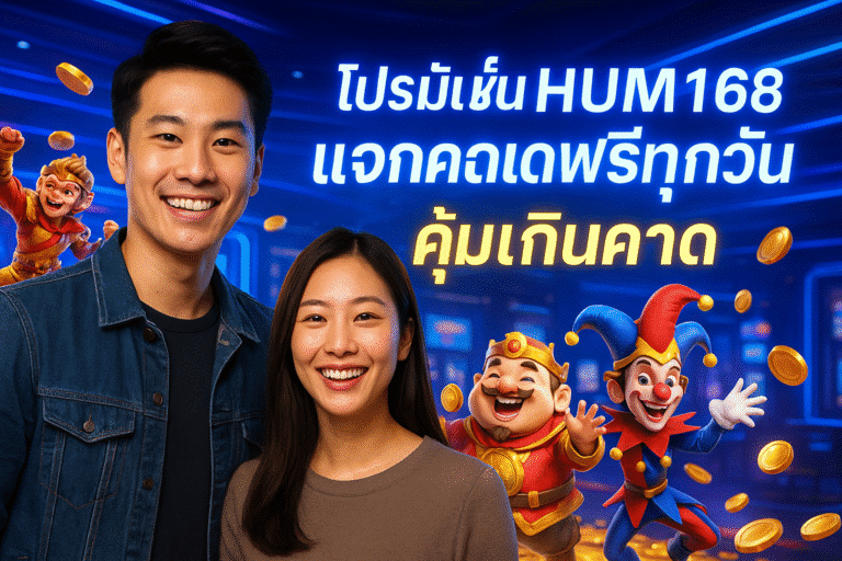 โปรโมชั่น HUM168 แจกเครดิตฟรีทุกวัน คุ้มเกินคาด